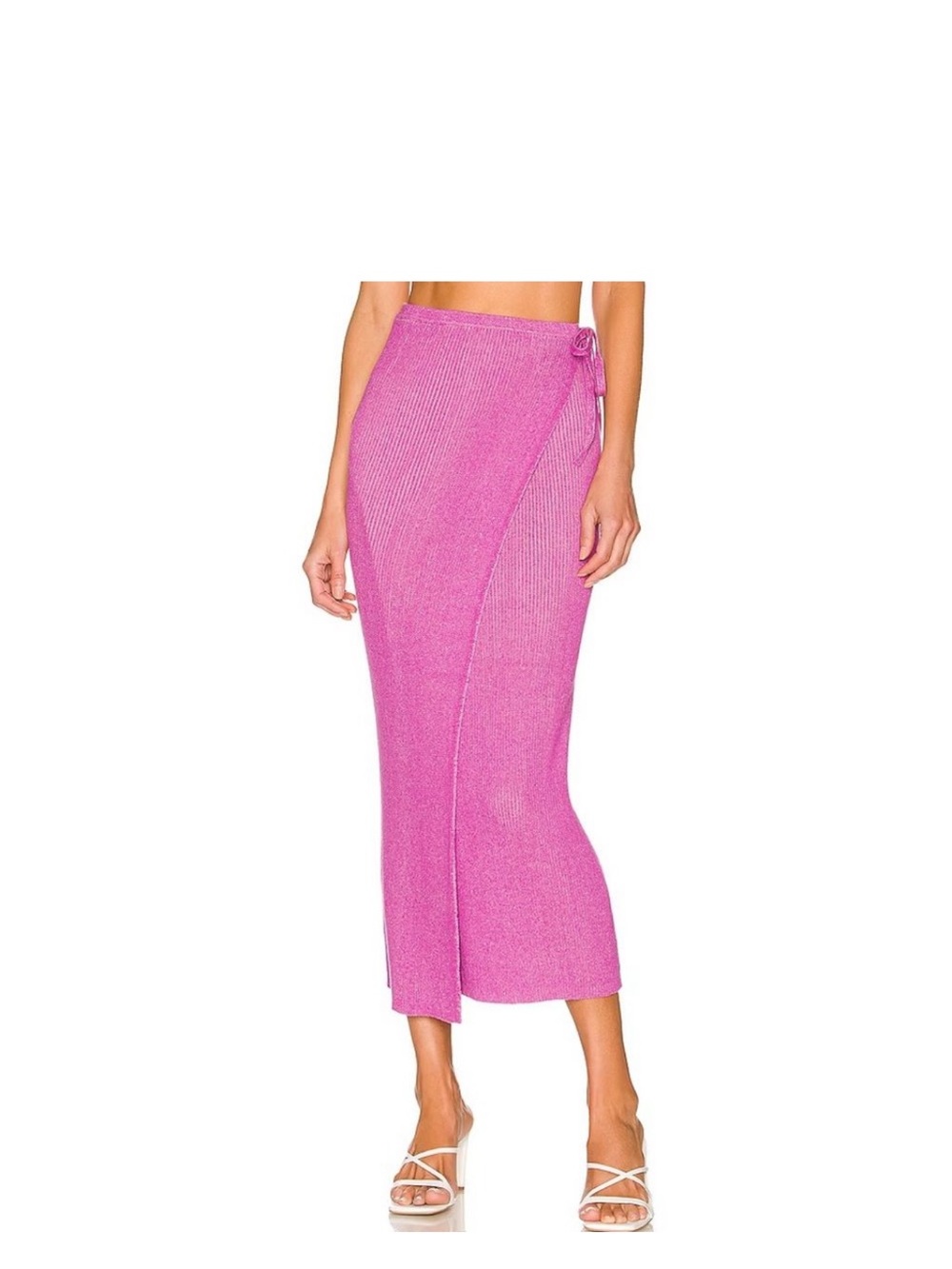 Free People Bubblegum Pink Wrap Midi Skirt